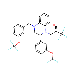 O[C@H](CN1c2ccccc2N(Cc2cccc(OC(F)(F)F)c2)C[C@H]1c1cccc(OC(F)F)c1)C(F)(F)F ZINC000207733204
