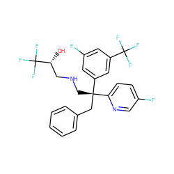 O[C@H](CNC[C@@](Cc1ccccc1)(c1cc(F)cc(C(F)(F)F)c1)c1ccc(F)cn1)C(F)(F)F ZINC000043196020