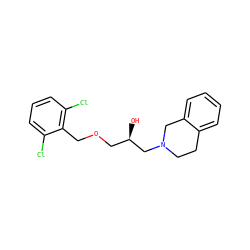 O[C@H](COCc1c(Cl)cccc1Cl)CN1CCc2ccccc2C1 ZINC000220894642