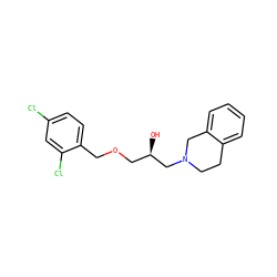 O[C@H](COCc1ccc(Cl)cc1Cl)CN1CCc2ccccc2C1 ZINC000220893977