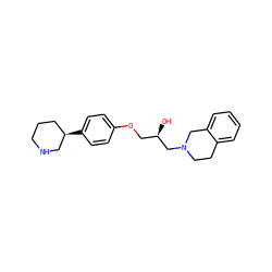 O[C@H](COc1ccc([C@@H]2CCCNC2)cc1)CN1CCc2ccccc2C1 ZINC000219751195