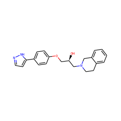 O[C@H](COc1ccc(-c2ccn[nH]2)cc1)CN1CCc2ccccc2C1 ZINC000219763229