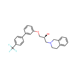 O[C@H](COc1cccc(-c2ccc(C(F)(F)F)cc2)c1)CN1CCc2ccccc2C1 ZINC000219743069