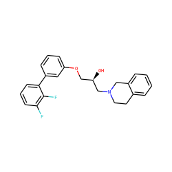 O[C@H](COc1cccc(-c2cccc(F)c2F)c1)CN1CCc2ccccc2C1 ZINC000219723713