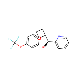 O[C@H](c1ccccn1)C1(c2ccc(OC(F)(F)F)cc2)CCC1 ZINC000114249809