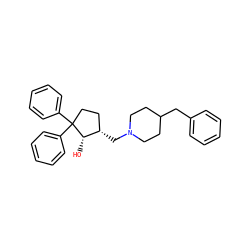 O[C@H]1[C@@H](CN2CCC(Cc3ccccc3)CC2)CCC1(c1ccccc1)c1ccccc1 ZINC000653699364