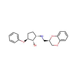 O[C@H]1[C@@H](NC[C@@H]2COc3ccccc3O2)CC[C@@H]1Oc1ccccc1 ZINC000012356133