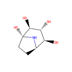 O[C@H]1[C@H]2CC[C@](O)(N2)[C@@H](O)[C@@H]1O ZINC000012504453