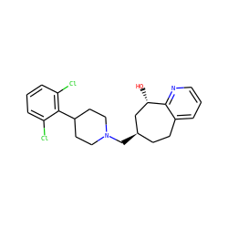O[C@H]1C[C@H](CN2CCC(c3c(Cl)cccc3Cl)CC2)CCc2cccnc21 ZINC000040423762