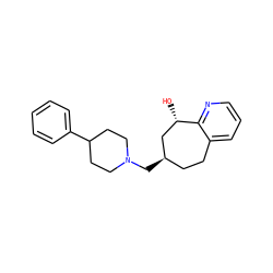 O[C@H]1C[C@H](CN2CCC(c3ccccc3)CC2)CCc2cccnc21 ZINC000040423517