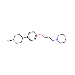 O[C@H]1CC[C@H](c2ccc(OCCCN3CCCCC3)cc2)CC1 ZINC000261178337