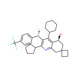 O[C@H]1CC2(CCC2)Cc2nc(C3CCCC3)c([C@@H](F)c3ccc(C(F)(F)F)cc3)c(C3CCCCC3)c21 ZINC000049045855