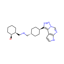 O[C@H]1CCCC[C@H]1CNC[C@H]1CC[C@H](c2nnn3cnc4[nH]ccc4c23)CC1 ZINC001772645514