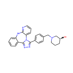 O[C@H]1CCCN(Cc2ccc(-c3nnc4n3-c3cccnc3Nc3ccccc3-4)cc2)C1 ZINC000096174014