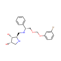 O[C@H]1CN[C@H](CN[C@@H](COCOc2cccc(Br)c2)c2ccccc2)[C@H]1O ZINC000095563661