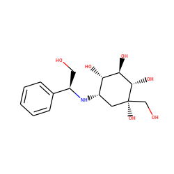 OC[C@@H](N[C@H]1C[C@](O)(CO)[C@@H](O)[C@H](O)[C@H]1O)c1ccccc1 ZINC000096922543