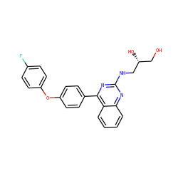 OC[C@@H](O)CNc1nc(-c2ccc(Oc3ccc(F)cc3)cc2)c2ccccc2n1 ZINC000115759695