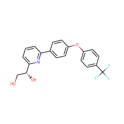 OC[C@@H](O)c1cccc(-c2ccc(Oc3ccc(C(F)(F)F)cc3)cc2)n1 ZINC000114592955