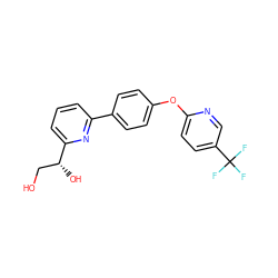 OC[C@@H](O)c1cccc(-c2ccc(Oc3ccc(C(F)(F)F)cn3)cc2)n1 ZINC000114592269