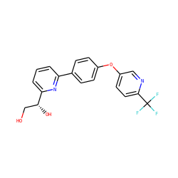 OC[C@@H](O)c1cccc(-c2ccc(Oc3ccc(C(F)(F)F)nc3)cc2)n1 ZINC000114627483