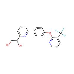 OC[C@@H](O)c1cccc(-c2ccc(Oc3ncccc3C(F)(F)F)cc2)n1 ZINC000114592467
