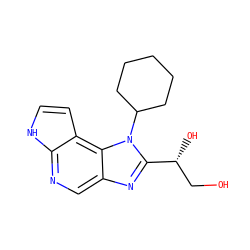 OC[C@@H](O)c1nc2cnc3[nH]ccc3c2n1C1CCCCC1 ZINC000096270794
