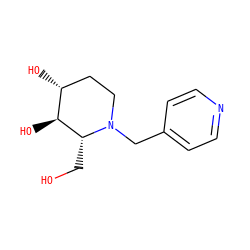 OC[C@@H]1[C@@H](O)[C@H](O)CCN1Cc1ccncc1 ZINC000473180303
