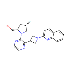 OC[C@@H]1C[C@H](F)CN1c1nccnc1C1CN(c2ccc3ccccc3n2)C1 ZINC000145845449