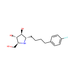 OC[C@@H]1N[C@@H](CCCCc2ccc(F)cc2)[C@H](O)[C@H]1O ZINC000299838550