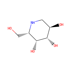 OC[C@@H]1NC[C@@H](O)[C@H](O)[C@@H]1O ZINC000002562358