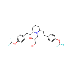 OC[C@H](O)CN1[C@H](CCc2ccc(OC(F)F)cc2)CCC[C@@H]1CCc1ccc(OC(F)F)cc1 ZINC000103297284