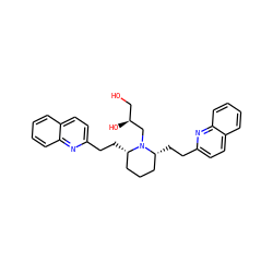 OC[C@H](O)CN1[C@H](CCc2ccc3ccccc3n2)CCC[C@@H]1CCc1ccc2ccccc2n1 ZINC000473092270