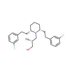 OC[C@H](O)CN1[C@H](CCc2cccc(F)c2)CCC[C@@H]1CCc1cccc(F)c1 ZINC000103301437