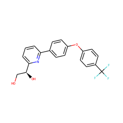OC[C@H](O)c1cccc(-c2ccc(Oc3ccc(C(F)(F)F)cc3)cc2)n1 ZINC000114592957