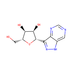 OC[C@H]1O[C@@H](c2n[nH]c3cncnc23)[C@H](O)[C@@H]1O ZINC000029571783