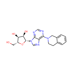 OC[C@H]1O[C@@H](n2cnc3c(N4CCc5ccccc5C4)ncnc32)[C@H](O)[C@@H]1O ZINC000013493408