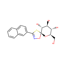 OC[C@H]1O[C@]2(ON=C(c3ccc4ccccc4c3)S2)[C@H](O)[C@@H](O)[C@@H]1O ZINC000040422383