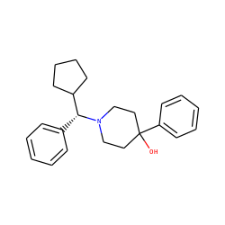 OC1(c2ccccc2)CCN([C@H](c2ccccc2)C2CCCC2)CC1 ZINC000028708110