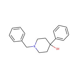 OC1(c2ccccc2)CCN(Cc2ccccc2)CC1 ZINC000000320034