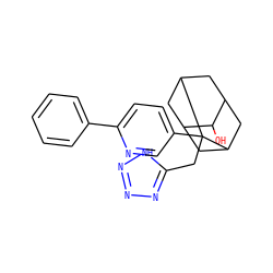 OC1C2CC3CC1CC(C2)C3(Cc1nnn[nH]1)c1ccc(-c2ccccc2)nc1 ZINC000103231590