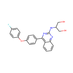 OCC(CO)Nc1nc(-c2ccc(Oc3ccc(F)cc3)cc2)c2ccccc2n1 ZINC000115759819