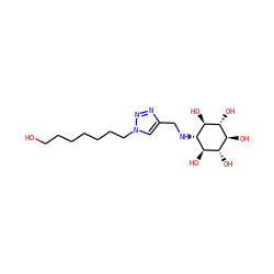 OCCCCCCCn1cc(CN[C@H]2[C@H](O)[C@@H](O)[C@H](O)[C@@H](O)[C@@H]2O)nn1 ZINC000101409739