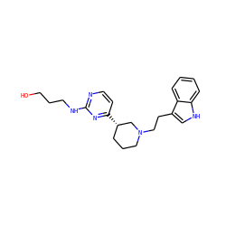 OCCCNc1nccc([C@H]2CCCN(CCc3c[nH]c4ccccc34)C2)n1 ZINC000040914015