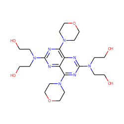 OCCN(CCO)c1nc(N2CCOCC2)c2nc(N(CCO)CCO)nc(N3CCOCC3)c2n1 ZINC000005543803