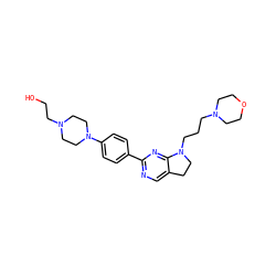 OCCN1CCN(c2ccc(-c3ncc4c(n3)N(CCCN3CCOCC3)CC4)cc2)CC1 ZINC000199001544