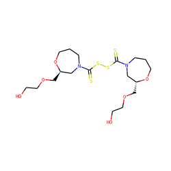 OCCOC[C@@H]1CN(C(=S)SSC(=S)N2CCCO[C@H](COCCO)C2)CCCO1 ZINC001772646276