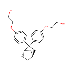 OCCOc1ccc(C2(c3ccc(OCCO)cc3)C[C@H]3CC[C@H]2C3)cc1 ZINC000101144266