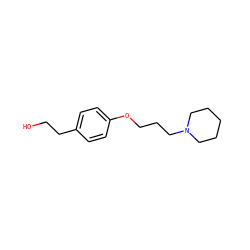 OCCc1ccc(OCCCN2CCCCC2)cc1 ZINC000038285336
