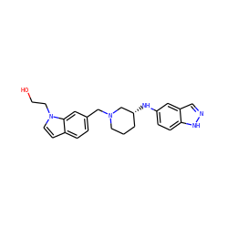 OCCn1ccc2ccc(CN3CCC[C@@H](Nc4ccc5[nH]ncc5c4)C3)cc21 ZINC000114335422