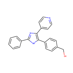 OCc1ccc(-c2[nH]c(-c3ccccc3)nc2-c2ccncc2)cc1 ZINC000028563954